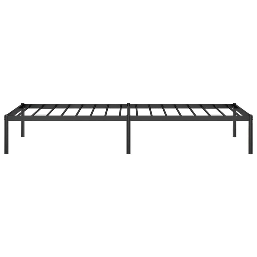 Bedframe metaal zwart 75 x 190 cm zonder hoofdbord