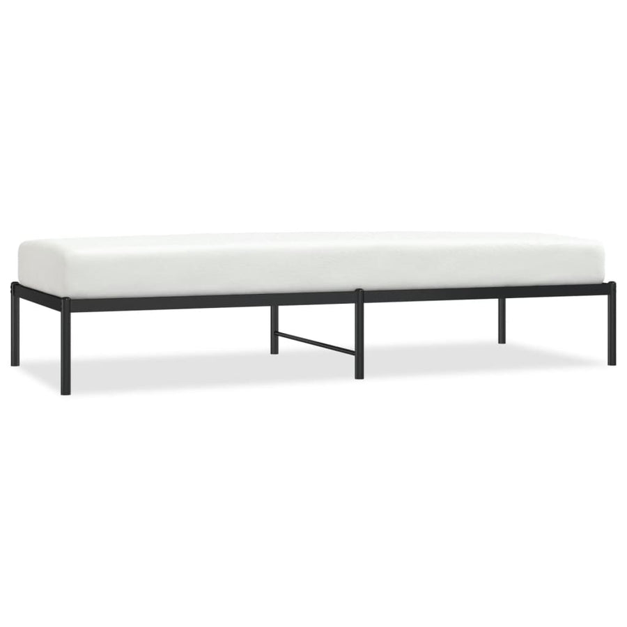 Bedframe metaal zwart 80x200 cm 80 x 200 cm zonder hoofdbord