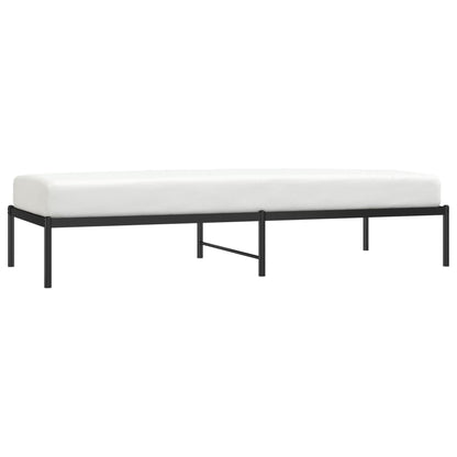 Bedframe metaal zwart 80x200 cm 80 x 200 cm zonder hoofdbord