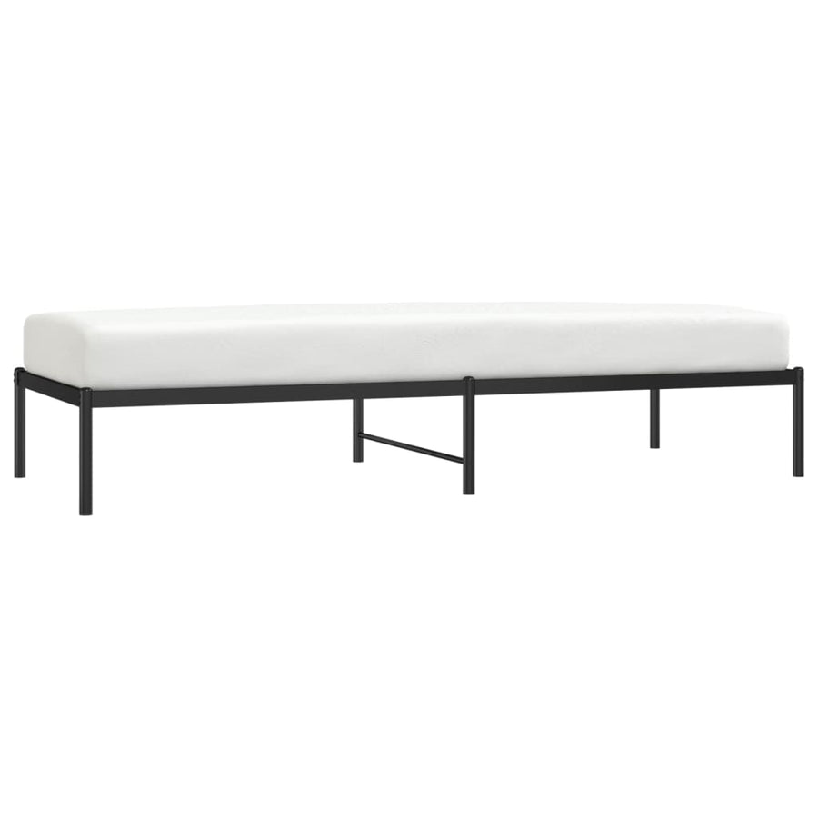 Bedframe metaal zwart 80x200 cm 80 x 200 cm zonder hoofdbord