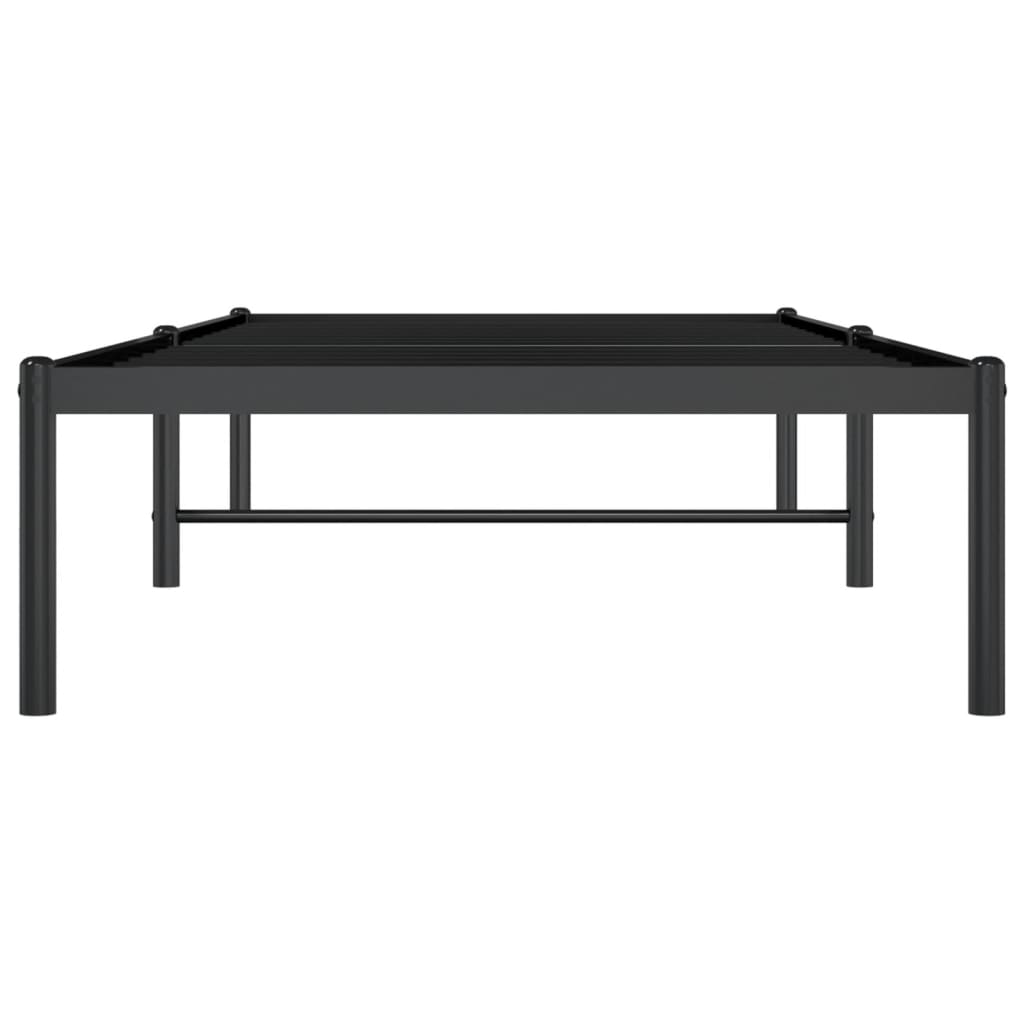 Bedframe metaal zwart 80x200 cm 80 x 200 cm zonder hoofdbord