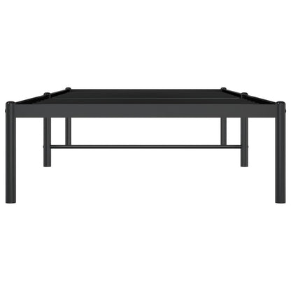 Bedframe metaal zwart 80x200 cm 80 x 200 cm zonder hoofdbord