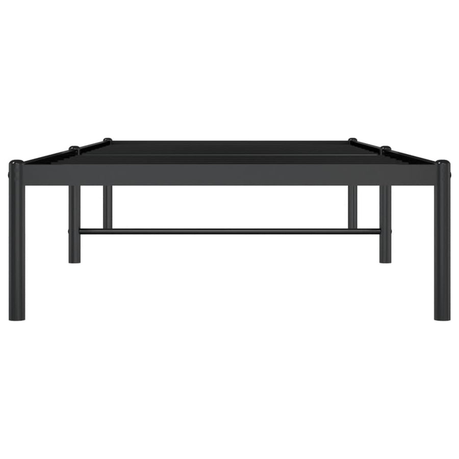 Bedframe metaal zwart 80x200 cm 80 x 200 cm zonder hoofdbord