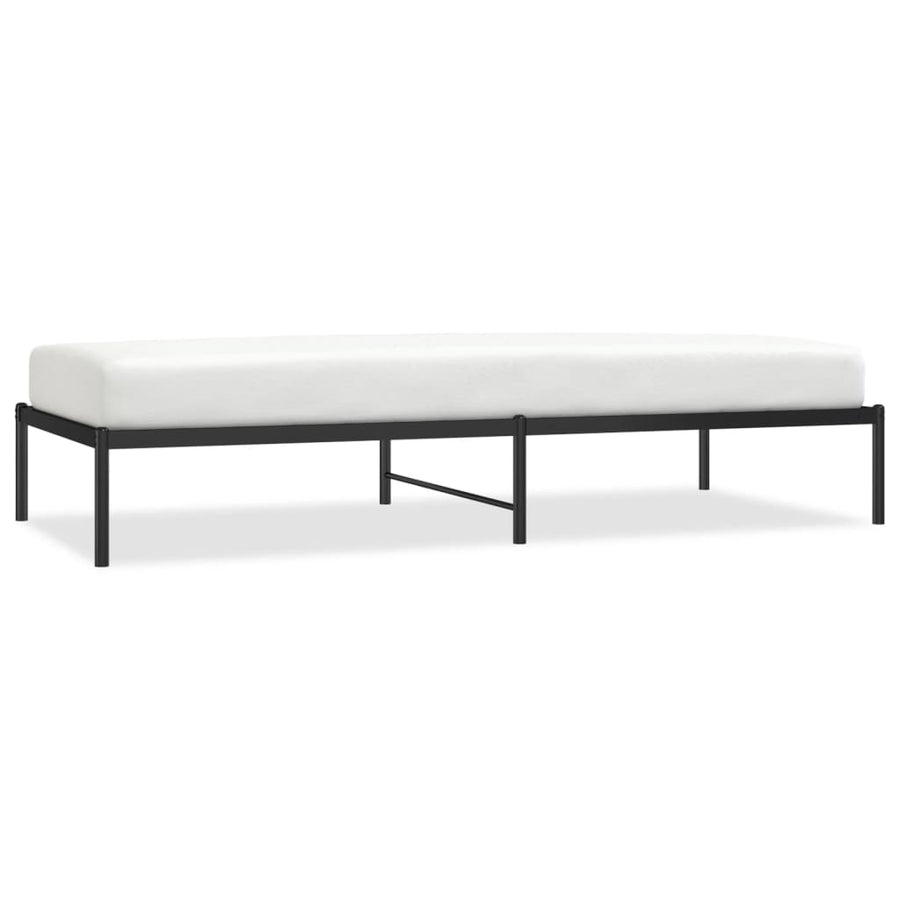 Bedframe metaal zwart 90x200 cm 90 x 200 cm Zwart