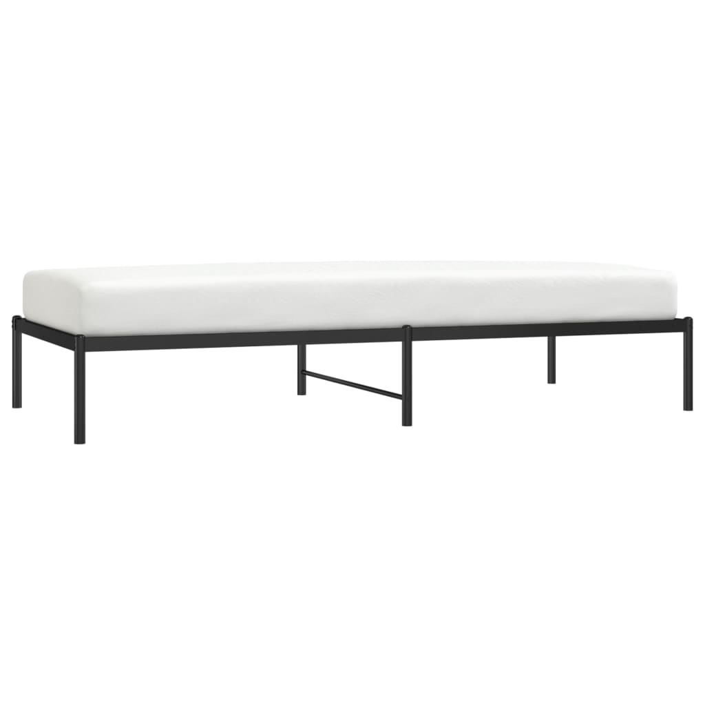 Bedframe metaal zwart 90x200 cm 90 x 200 cm Zwart