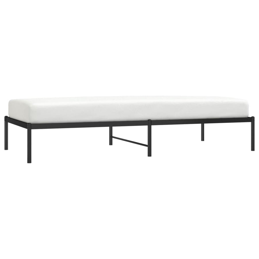 Bedframe metaal zwart 90x200 cm 90 x 200 cm Zwart
