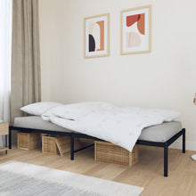 Bedframe metaal zwart 90x200 cm 90 x 200 cm Zwart