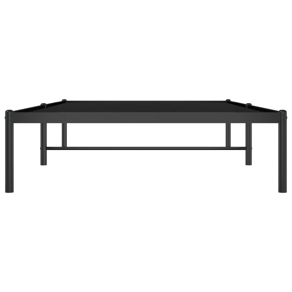 Bedframe metaal zwart 100x190 cm 100 x 190 cm zonder hoofdbord