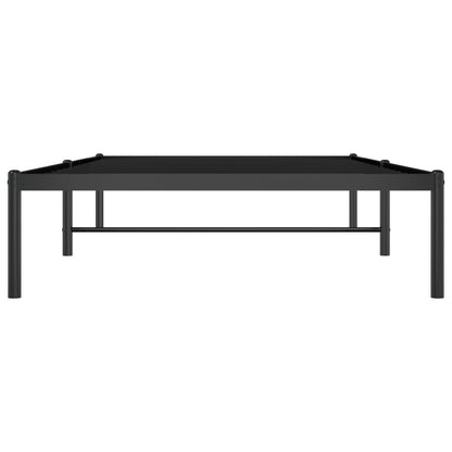 Bedframe metaal zwart 100x190 cm 100 x 190 cm zonder hoofdbord