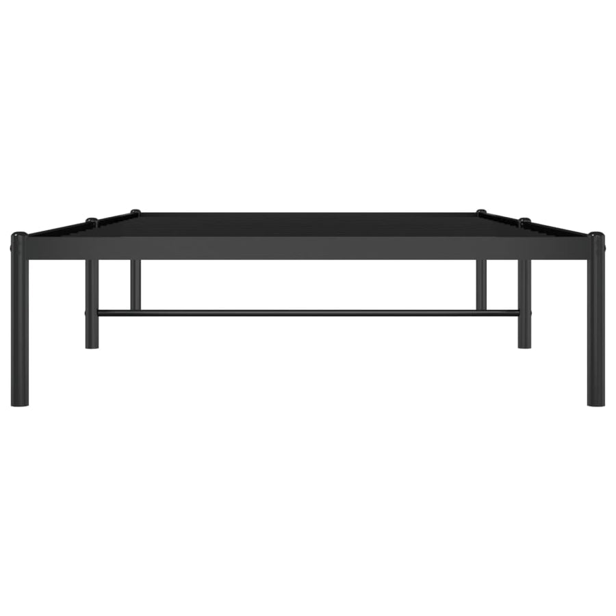Bedframe metaal zwart 100x190 cm 100 x 190 cm zonder hoofdbord