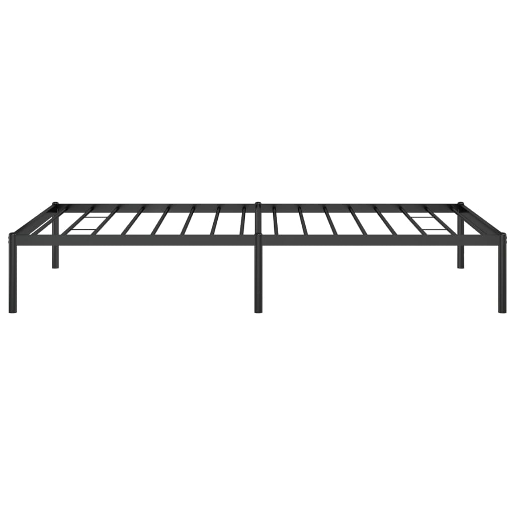 Bedframe metaal zwart 100x190 cm 100 x 190 cm zonder hoofdbord