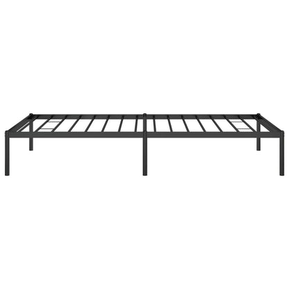 Bedframe metaal zwart 100x190 cm 100 x 190 cm zonder hoofdbord