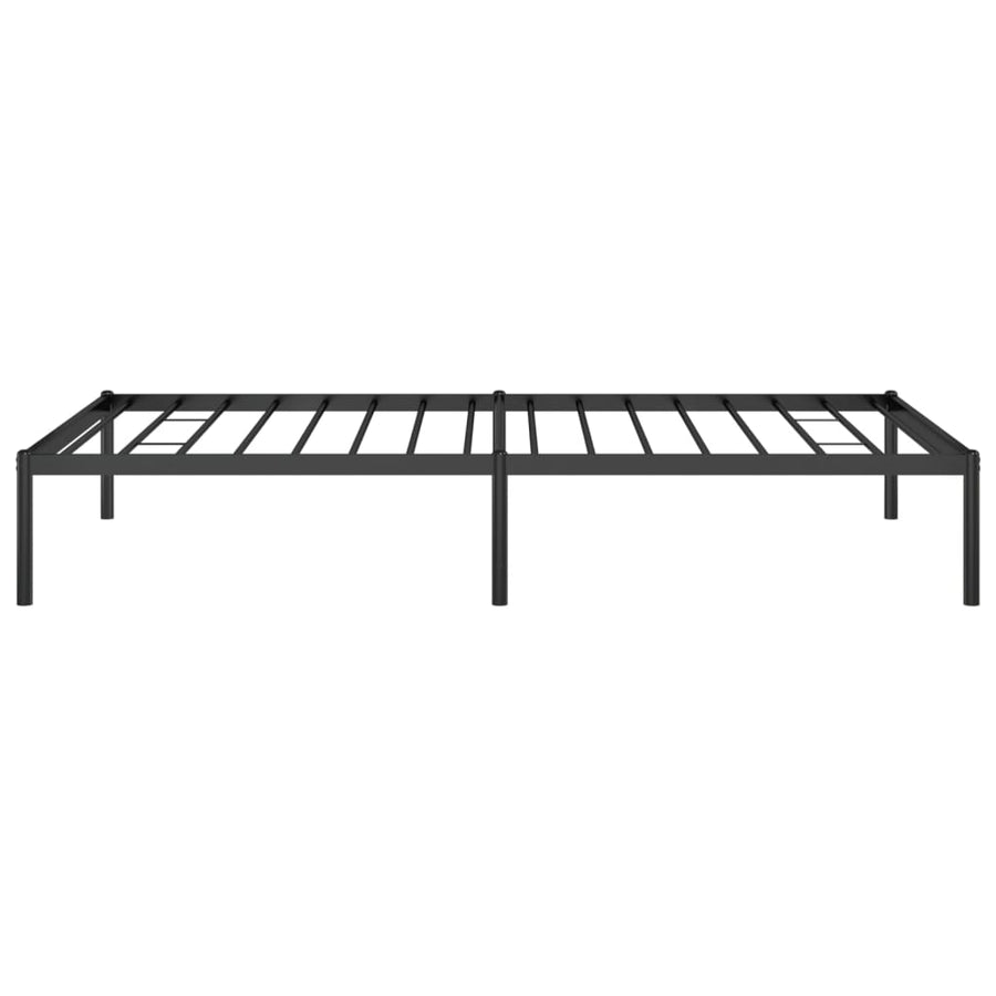 Bedframe metaal zwart 100x190 cm 100 x 190 cm zonder hoofdbord