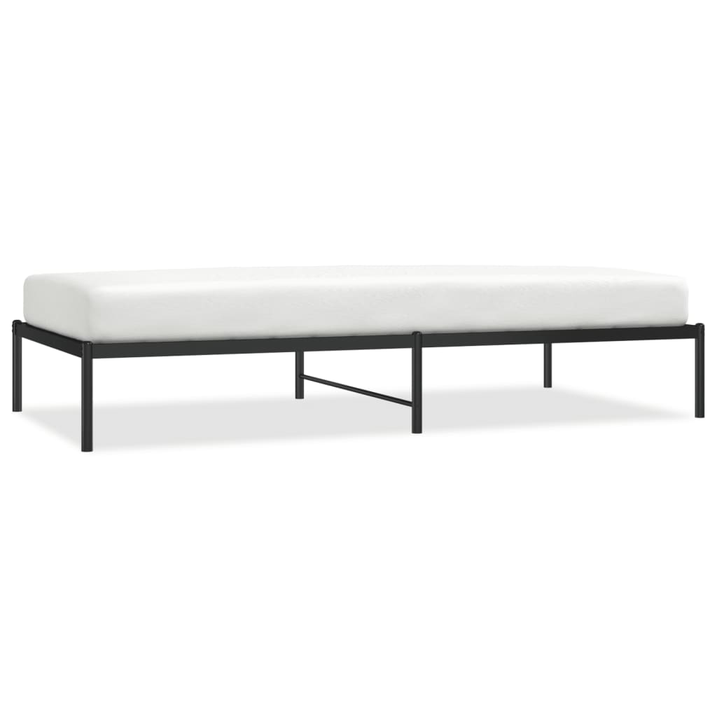 Bedframe metaal zwart 100x200 cm 100 x 200 cm zonder hoofdbord