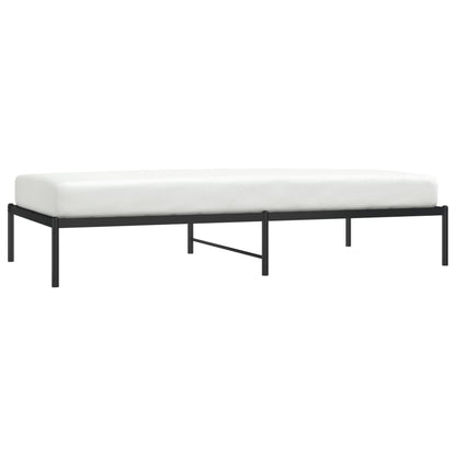 Bedframe metaal zwart 100x200 cm 100 x 200 cm zonder hoofdbord
