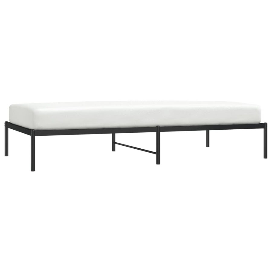 Bedframe metaal zwart 100x200 cm 100 x 200 cm zonder hoofdbord