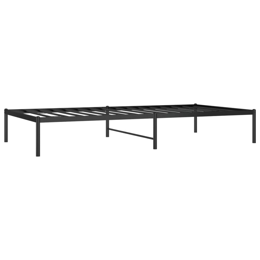 Bedframe metaal zwart 100x200 cm 100 x 200 cm zonder hoofdbord