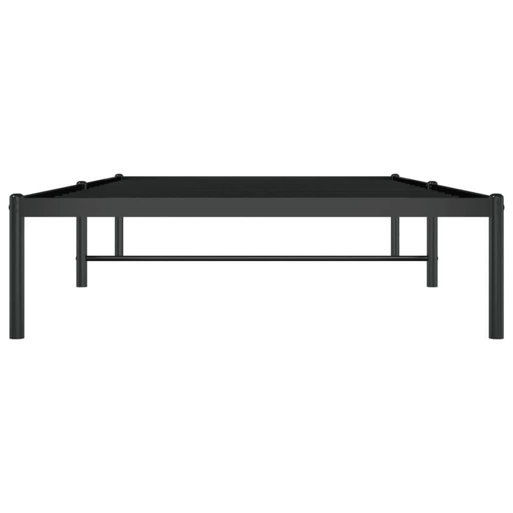 Bedframe metaal zwart 100x200 cm 100 x 200 cm zonder hoofdbord