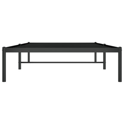Bedframe metaal zwart 100x200 cm 100 x 200 cm zonder hoofdbord