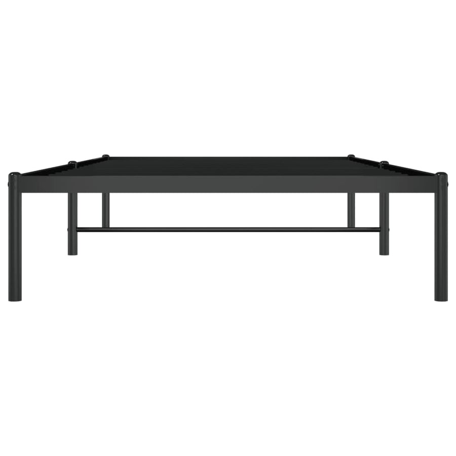 Bedframe metaal zwart 100x200 cm 100 x 200 cm zonder hoofdbord
