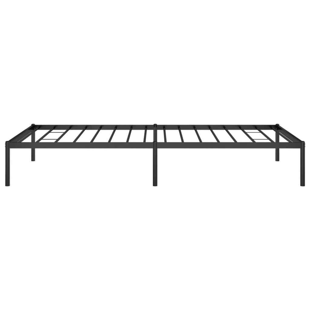 Bedframe metaal zwart 100x200 cm 100 x 200 cm zonder hoofdbord