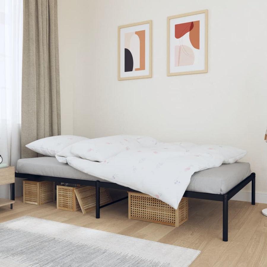 Bedframe Metaal 107 x 203 cm Zwart