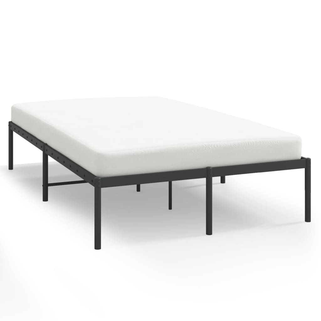 Bedframe metaal zwart 120x190 cm 120 x 190 cm zonder hoofdbord