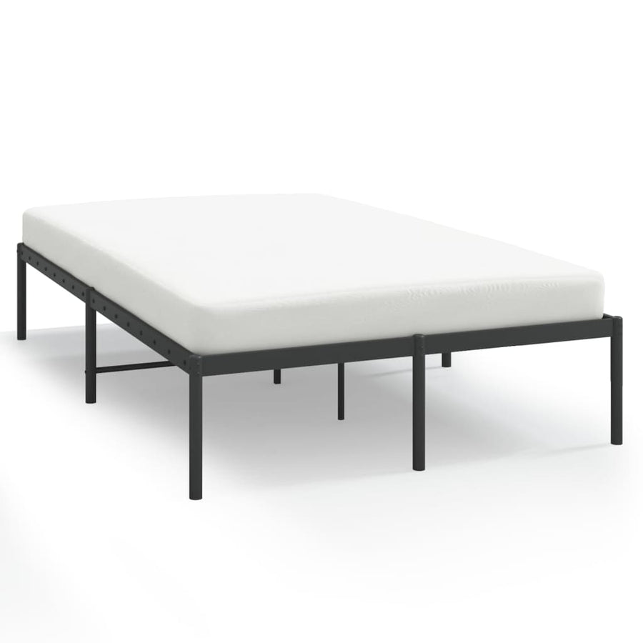 Bedframe metaal zwart 120x190 cm 120 x 190 cm zonder hoofdbord