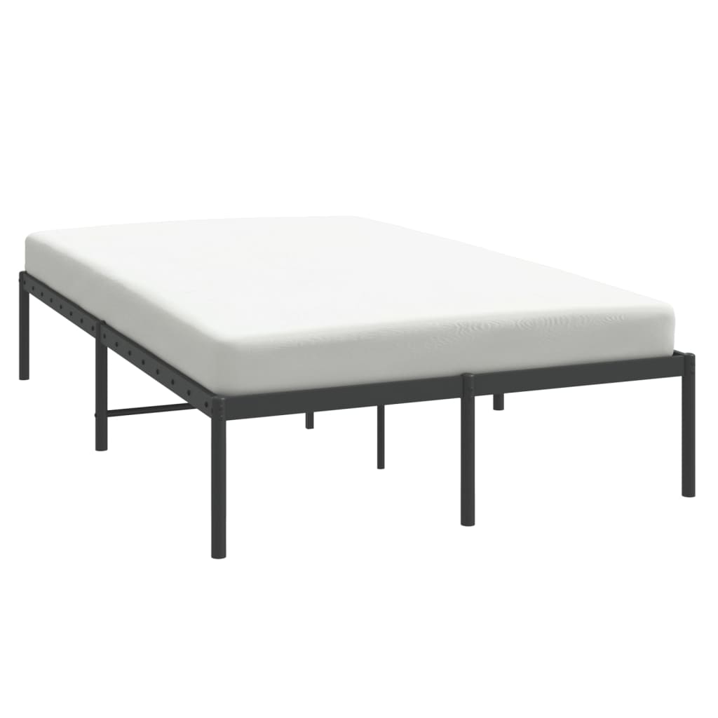 Bedframe metaal zwart 120x190 cm 120 x 190 cm zonder hoofdbord