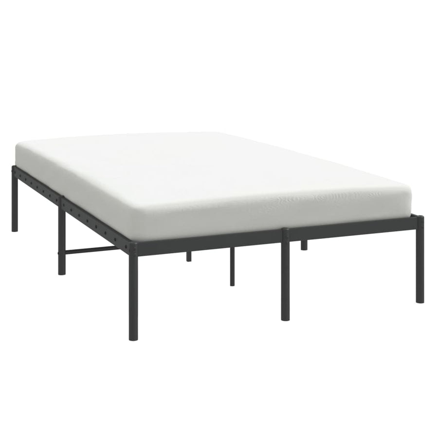 Bedframe metaal zwart 120x190 cm 120 x 190 cm zonder hoofdbord