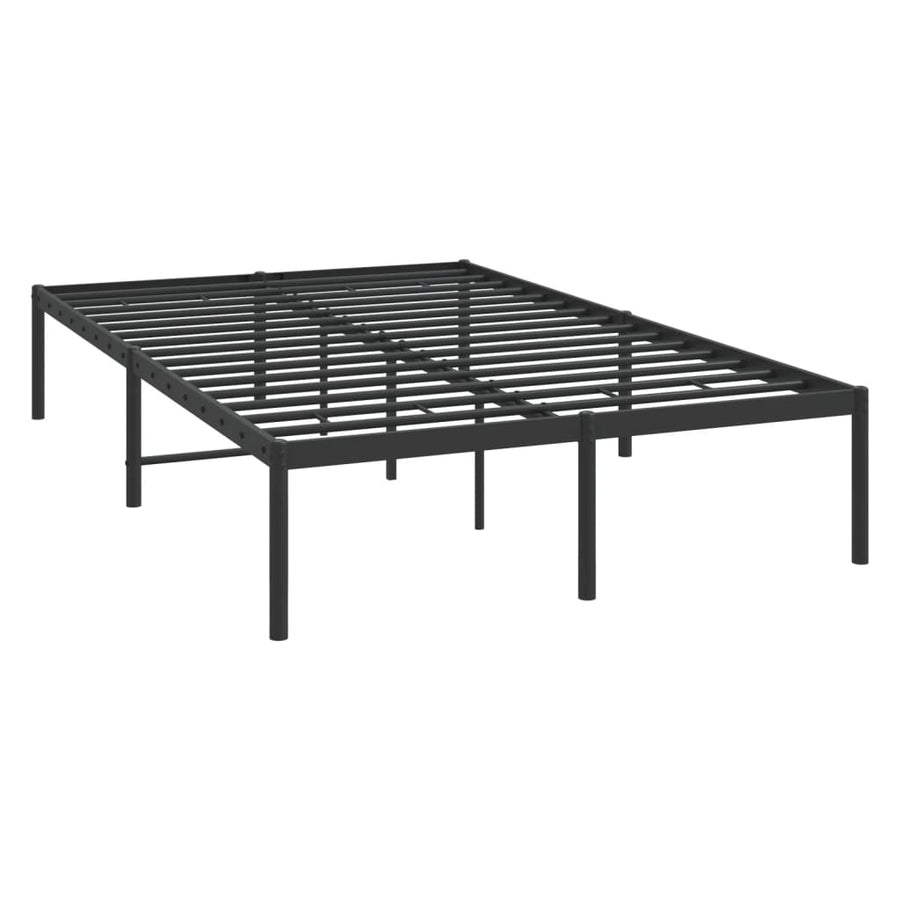 Bedframe metaal zwart 120x190 cm 120 x 190 cm zonder hoofdbord