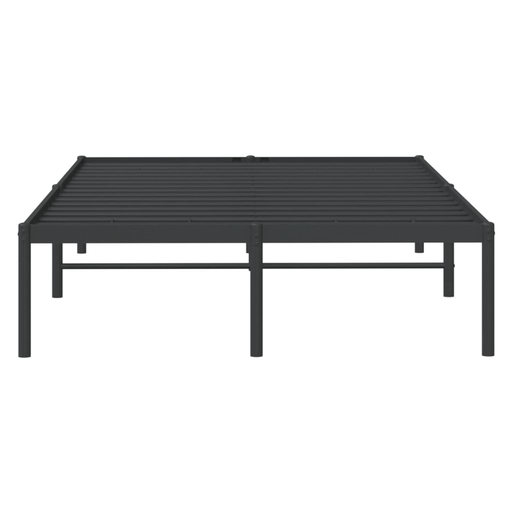 Bedframe metaal zwart 120x190 cm 120 x 190 cm zonder hoofdbord