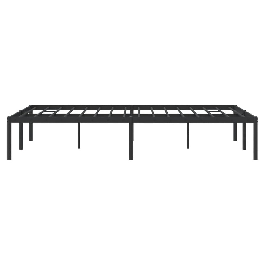 Bedframe metaal zwart 120x190 cm 120 x 190 cm zonder hoofdbord
