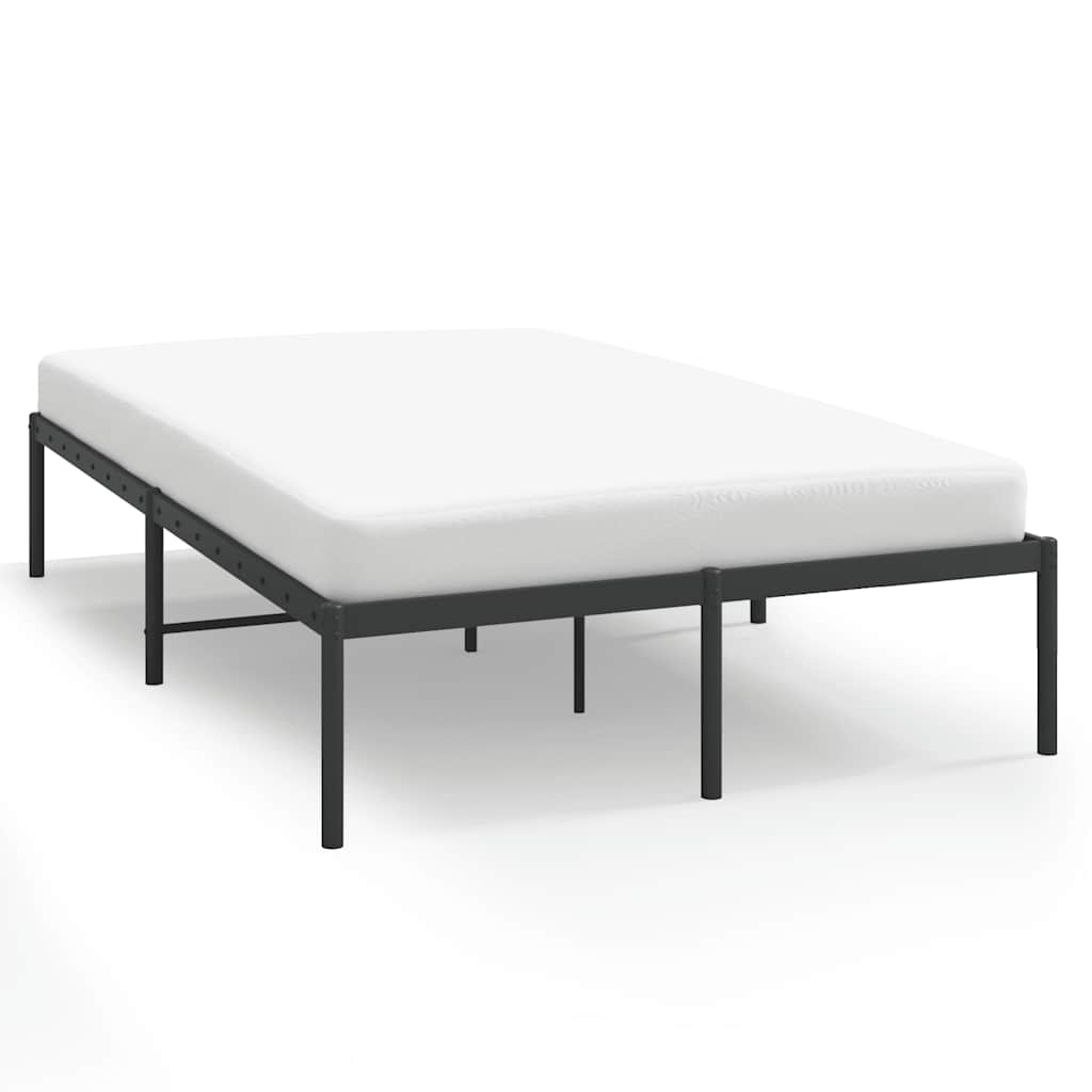 Bedframe metaal zwart 135x190 cm
