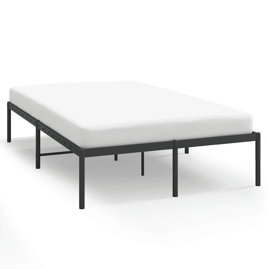 Bedframe metaal zwart 135x190 cm