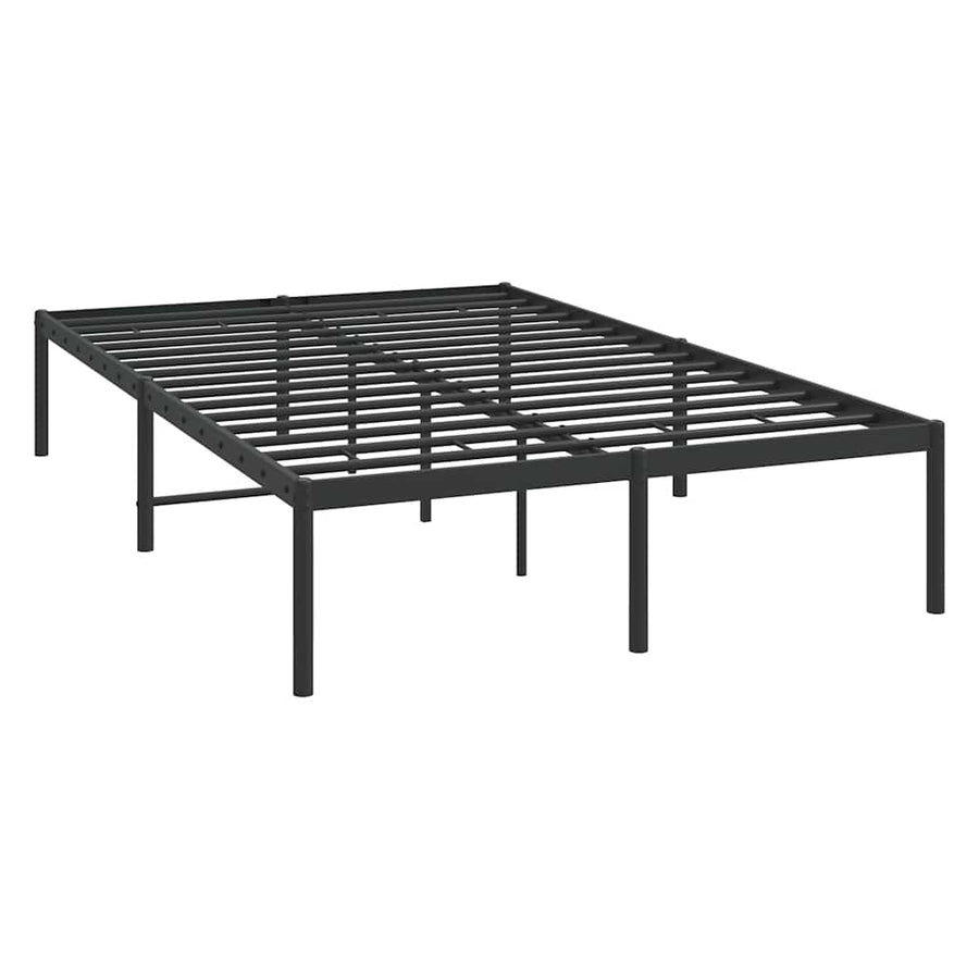 Bedframe metaal zwart 135x190 cm