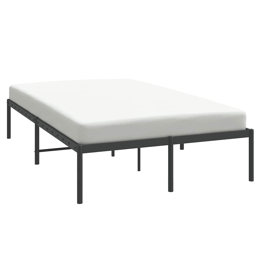 Bedframe metaal zwart 135x190 cm
