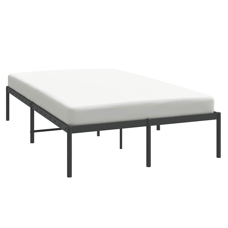Bedframe metaal zwart 135x190 cm