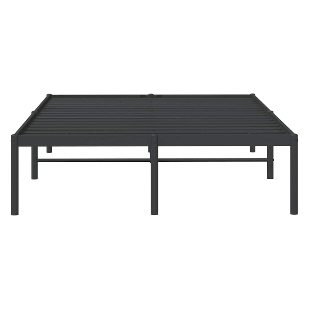 Bedframe metaal zwart 135x190 cm