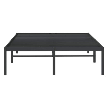 Bedframe metaal zwart 135x190 cm