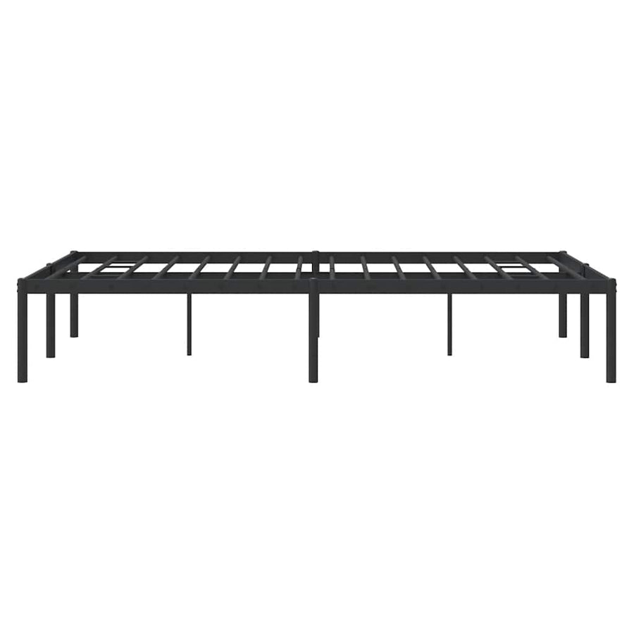 Bedframe metaal zwart 135x190 cm