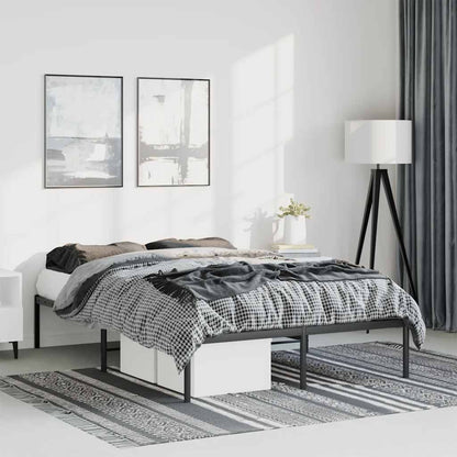 Bedframe metaal zwart 135x190 cm