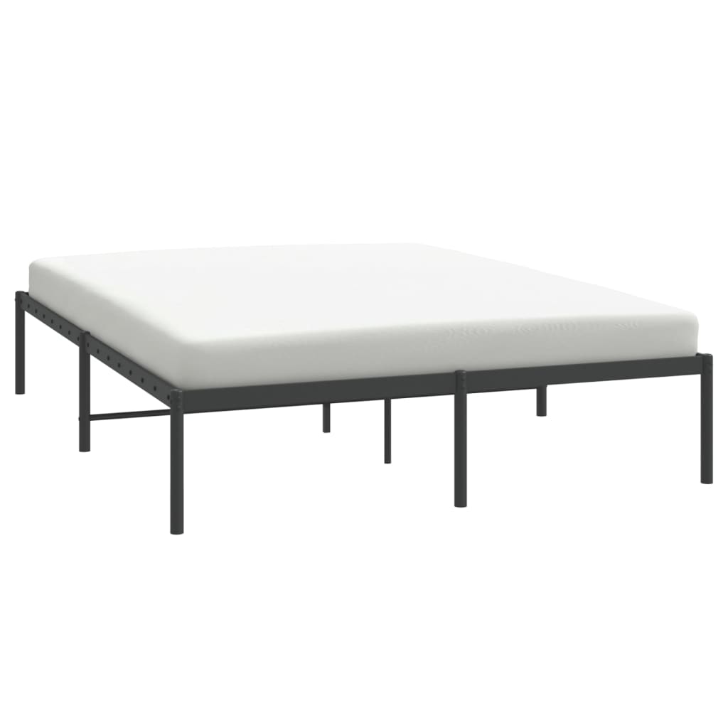 Bedframe metaal zwart 140x200 cm 140 x 200 cm Zwart