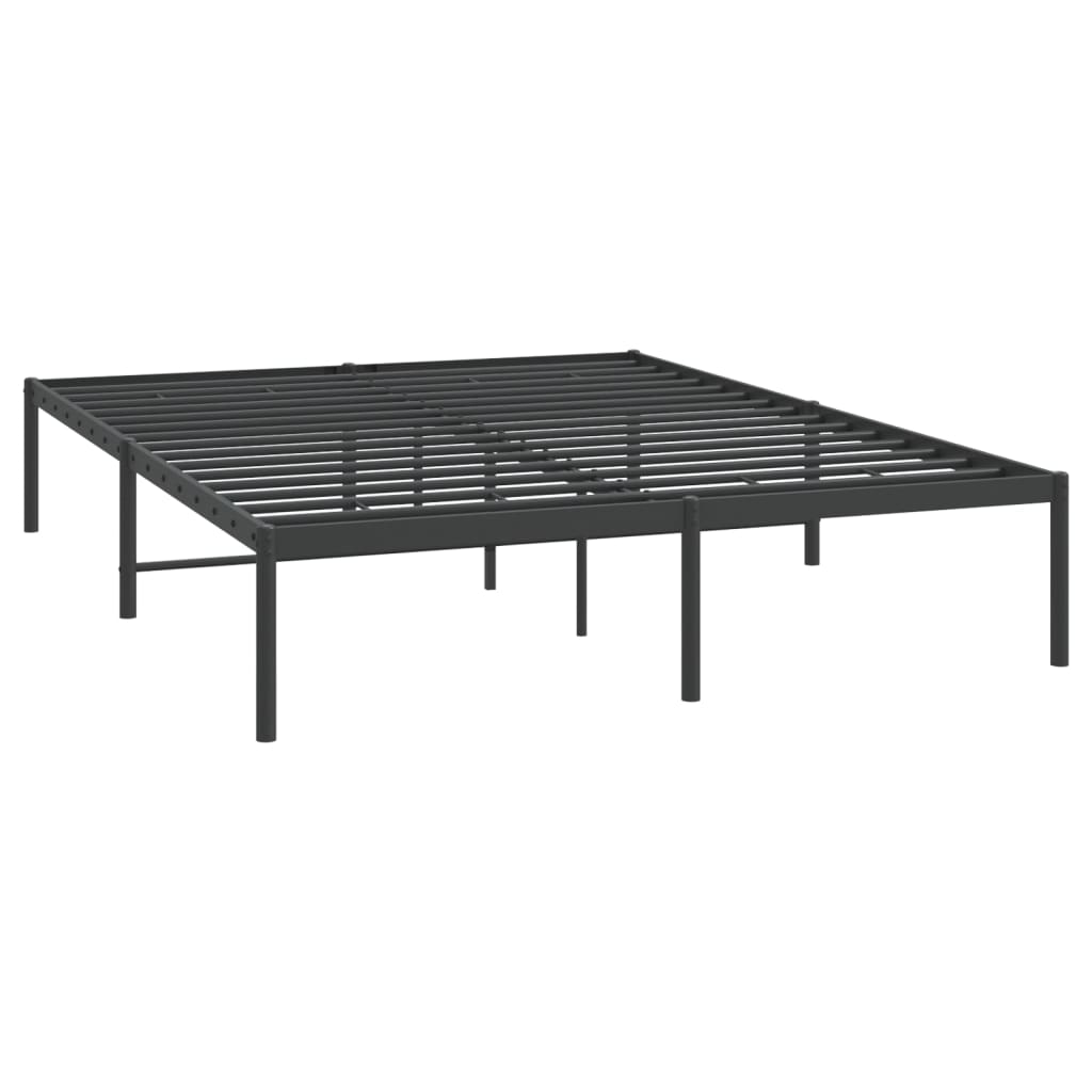 Bedframe metaal zwart 140x200 cm 140 x 200 cm Zwart