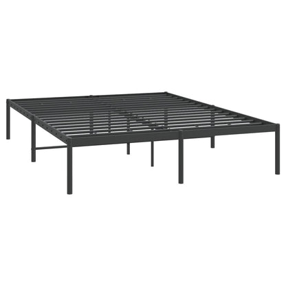 Bedframe metaal zwart 140x200 cm 140 x 200 cm Zwart