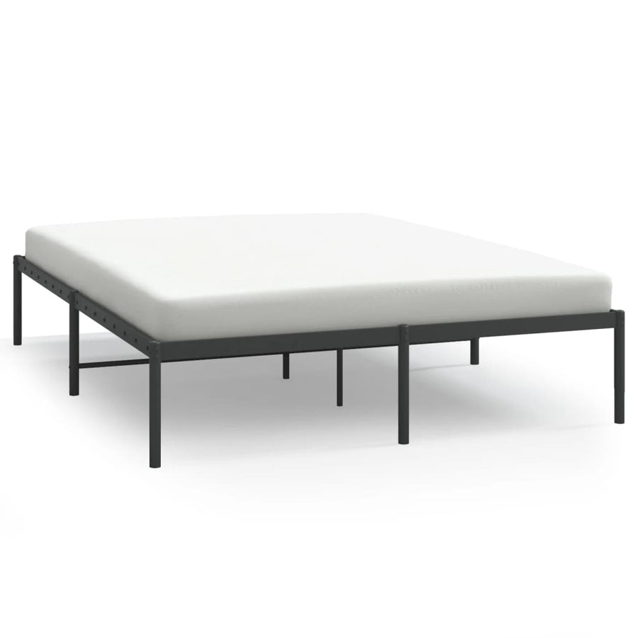 Bedframe metaal zwart 150x200 cm 150 x 200 cm zonder hoofdbord