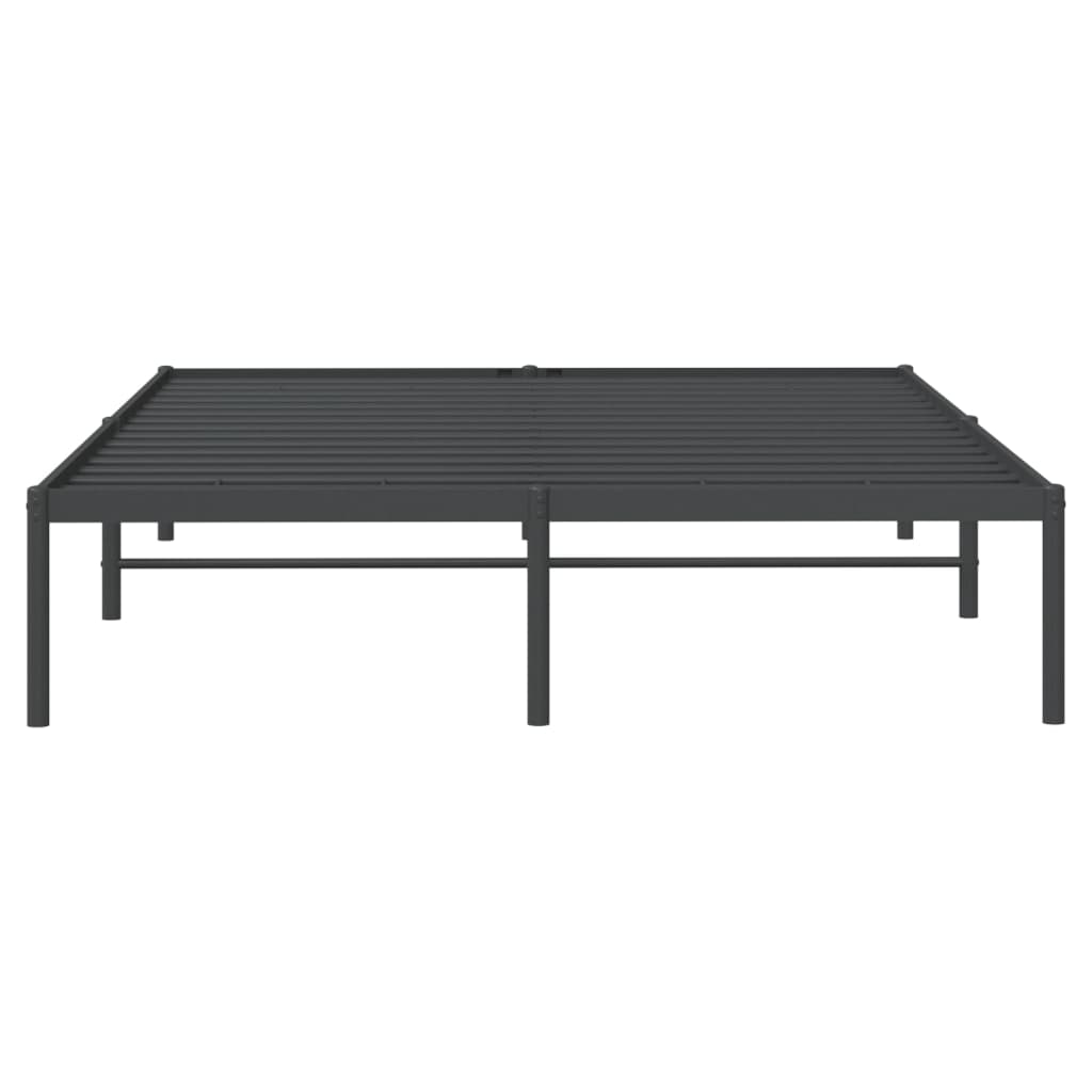 Bedframe metaal zwart 150x200 cm 150 x 200 cm zonder hoofdbord