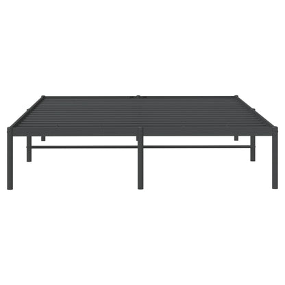 Bedframe metaal zwart 150x200 cm 150 x 200 cm zonder hoofdbord