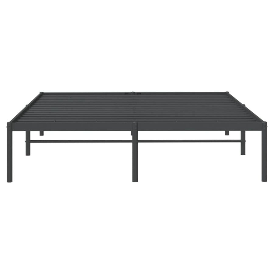 Bedframe metaal zwart 150x200 cm 150 x 200 cm zonder hoofdbord