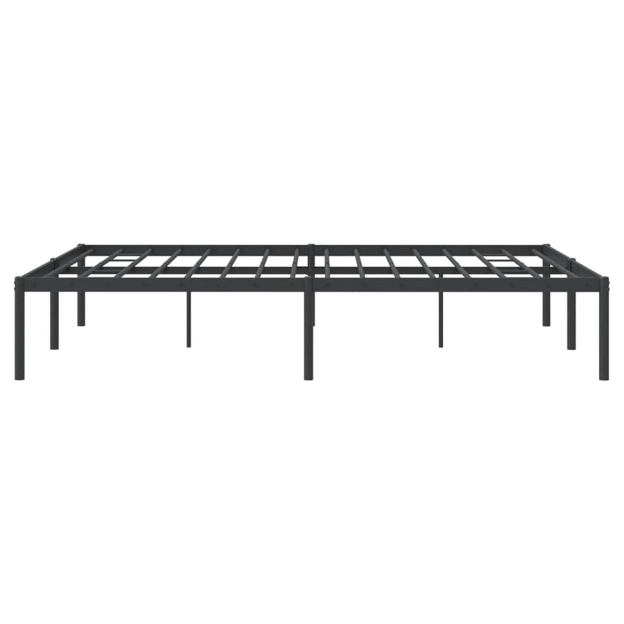 Bedframe metaal zwart 150x200 cm 150 x 200 cm zonder hoofdbord